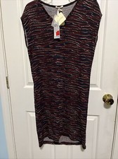 Classic American Vintage Viscose Sleeveless Loose Fit Shift Dress Small NEW