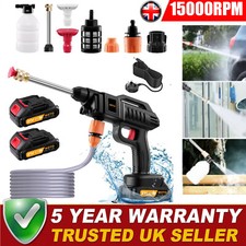 Car Pressure Washer Water Cordless High Power Jet Wash Cleaner Portable 2Battery