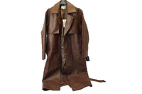 NA-KD Damen Oversized Pu Trenccoat Dunek Braun Mantel Gr. 36