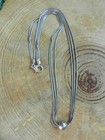 Silpada~N0914 Thoreau 3 Strand Sterling Silver Necklace w Sterling Bead 16"