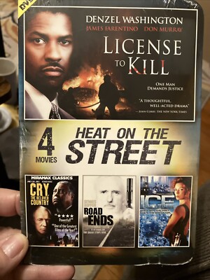 Heat on the Street (4) DVD s: License To Kill, Road Ends, Ice, Cry Beloved NRFP