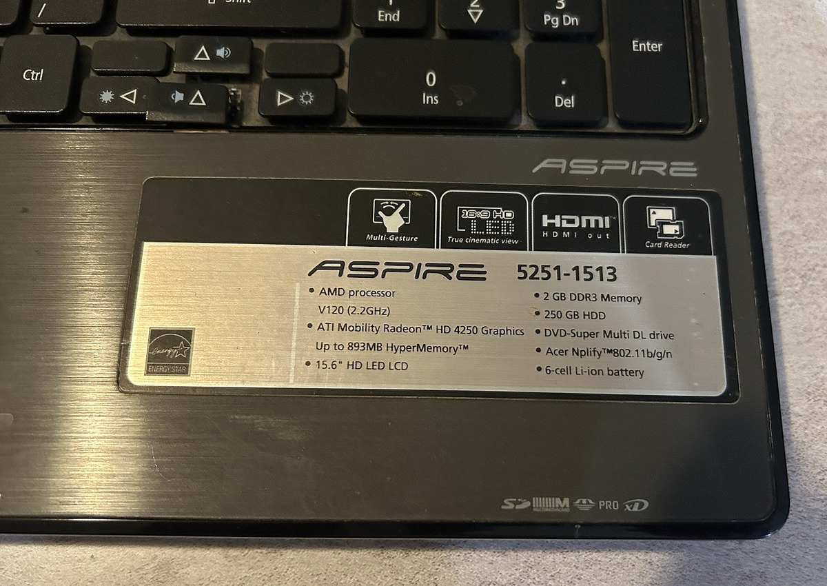 新品？？ ■ acer ASPIRE ■MEM 4GB HDD 320 GB Acer Aspire 5251-1513 2.2ghz 2gb RAM 250gb HDD PC Laptop for sale