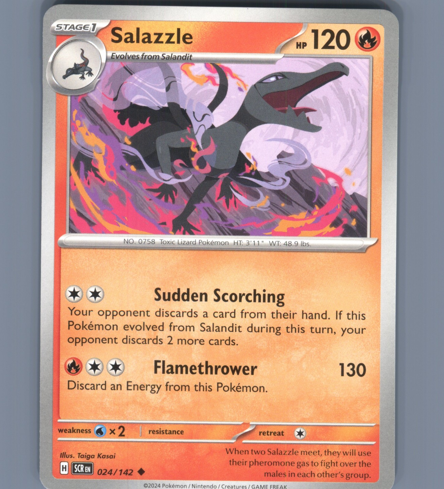 Salazzle Uncommon SV07: Stellar Crown 024/142 NM English