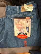 Riders mans jeans size 40x30 relaxed fit made in USA Medium Wash