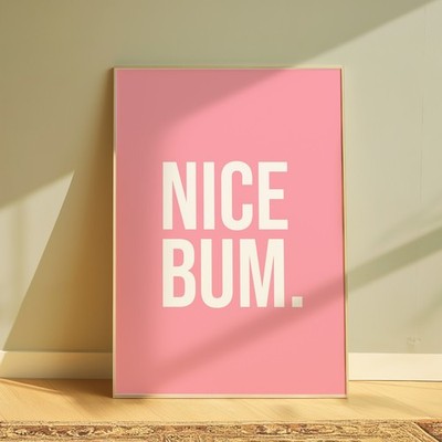 Schöner Penner rosa A4 A3 lustig Retro Poster Druck Geschenk