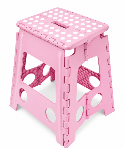 XL Klapptritt Faltbar 40 Cm Rosa Bis 150 Kg Mit Anti-Rutsch TrittfläChe-image