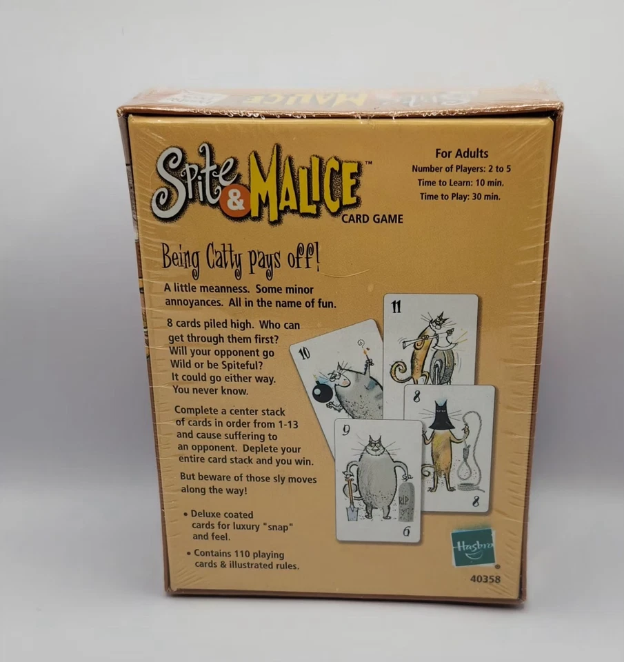 Spite and Malice Card Game Parker Brothers Hasbro 2002 Complete NEW SEALED - Image 2 of 4