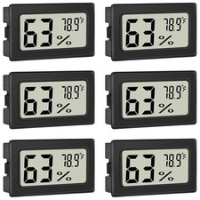6 Pack Mini Hygrometer Indoor Humidity Meter Small Digital Thermometer Humidity