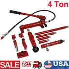 4 Ton Porta Power Kits Hydraulic Jack Air Pump Lift Ram Body Frame Repair