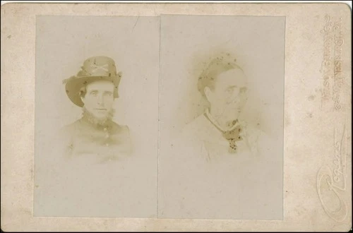 Civil War Infantry Soldier With Wife Waynesburgh PA by Rogers on Cabinet Stock