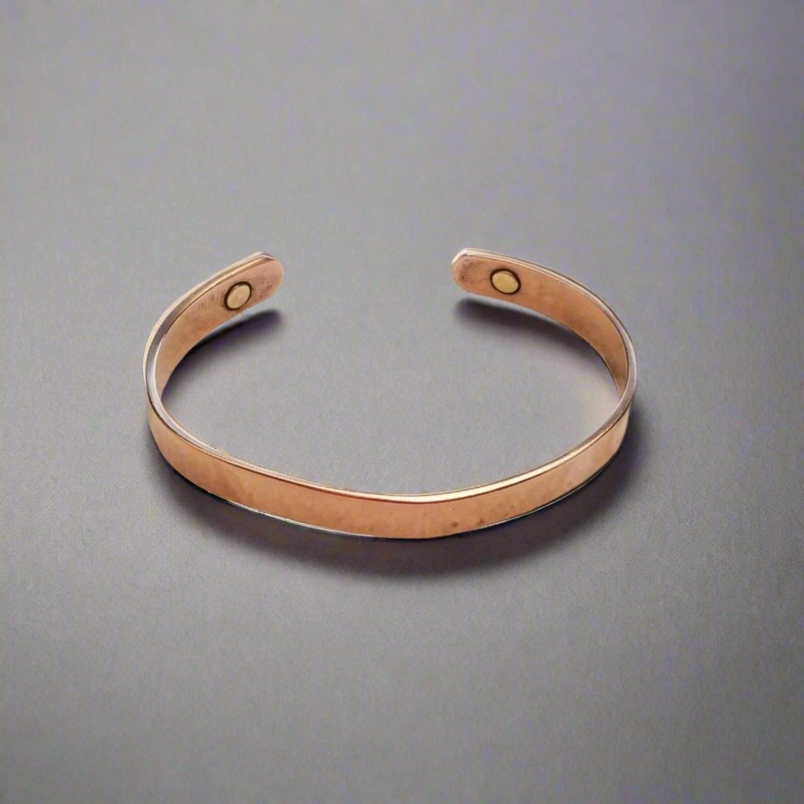 Solid Copper Magnetic Cuff Bracelet – Adjustable … - image 1