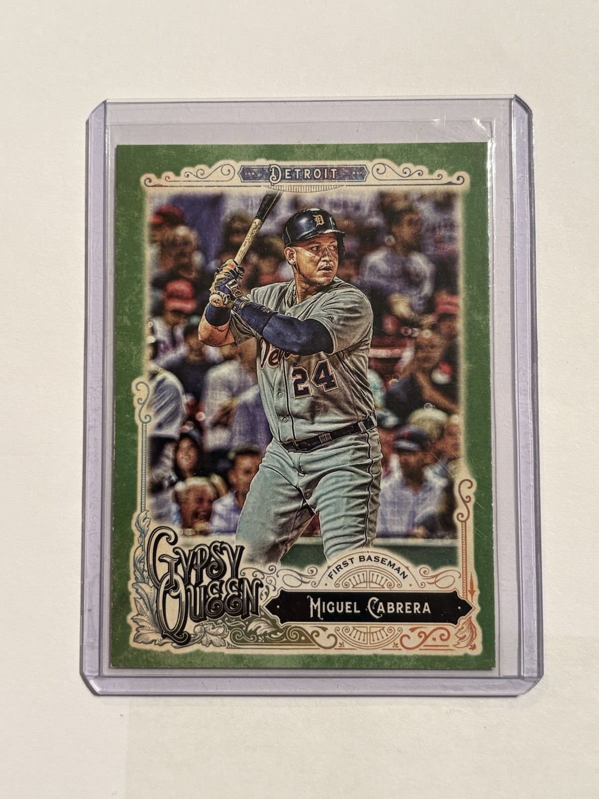 2017 Topps Gypsy Queen #10a Miguel Cabrera Green Detroit Tigers Marlins