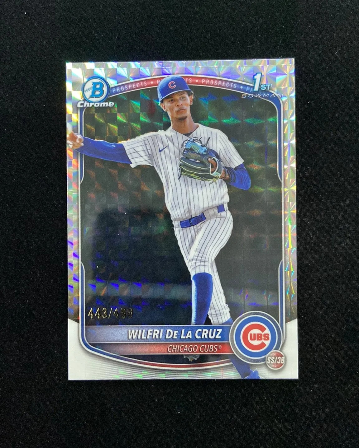 2025 Topps Bowman Chrome Wilfri De La Cruz #BCP-209 Geometric 443/499 1st HD