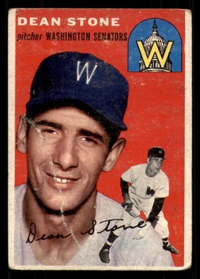 1954 Topps #114 Dean Stone Good RC Rookie Senators   ID:371602