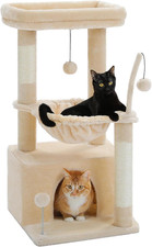4-In-1 Cat Tree, 33'' Cat Tower for Indoor Cats with Large Cat Condo