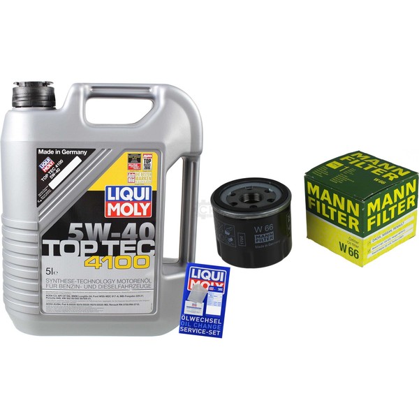 Inspektionspaket 5L Liqui Moly Top Tec 4100 5W-40 FüR Renault Twingo II 1.2 16V-image