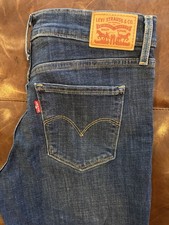 Levis 314 Shaping Straight Jeans Women's Size 28 Medium Wash Blue Denim