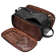 Large Travel Toiletry Bag for Men, Water-Resistant PU Leather Dopp Kit, Multi...