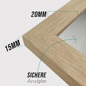 VUVUZULA Wood Photo Frame Set, 13x18cm, Beige
