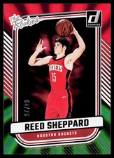 2024-25 Donruss Reed Sheppard The Rookies Holo Red and Green Laser – #'D /75