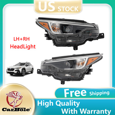 Pair Headlight For Subaru Crosstrek /Impreza 2024-2025 Black LED