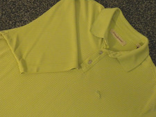 Tommy Bahama Polo Shirt Mens L Green Striped Short Sleeve Marlin Golf Lounge