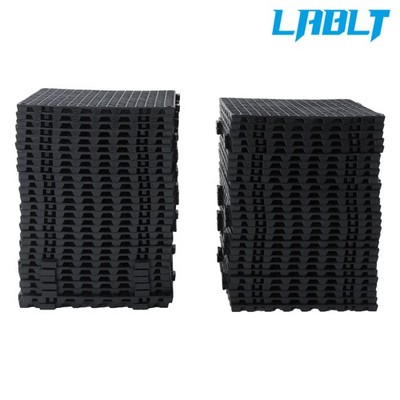 LABLT 55 pcs Interlocking Drainage Mats 12x12in PVC Non Slip Garage Floor Tiles