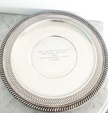 Arrowsmith 925 Silver Tray STERLING SILVER Serving Round Tray Plate 1950s