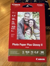 Canon inkjet Photo Paper Plus Glossy II high gloss 100 ct 4 x 6 new
