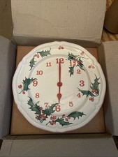 Villeroy Boch Design Holly Christmas Winter 10 Plate Wall Clock Needs Motor Villeroy Boch Design Holly Christmas Winter 10 Plate Wall Clock Needs Motor