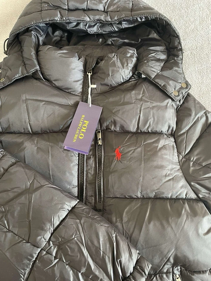 Doudoune Ralph Lauren Noir Logo Rouge - Photo 2/4