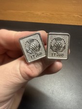 Scottish Thistle Sterling Silver Vintage Cuff Link Set