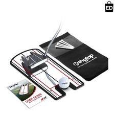 Putting Alignment Mirror Set - Includes Carry Bag 5 Golf Tees, 12x6 Inch