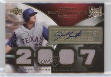 2007 Exquisite Rookie Signatures Gold 5/99 Jarrod Saltalamacchia #159 Auto 0b2