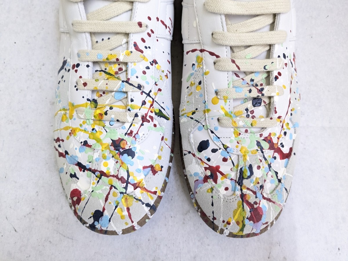 スプラッシュトップ　moca バスジェット Maison Margiela GAT Sneakers Paint Splatter 10.5 43.5 Low Tops Gum