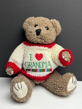 Teddy Bear Stuffed Animal "I    GRANDMA" Sweater Plush Collectible
