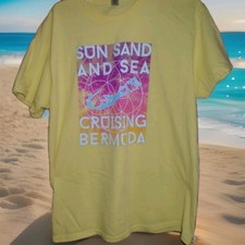 NORWEIGAN CRUISE LINES SUN AND SEA TSHIRT BERMUDA ADULT LARGE