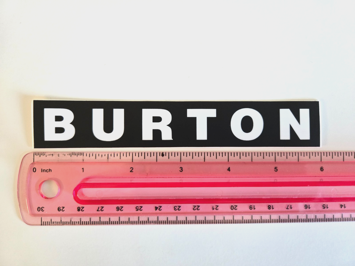 Burton Snowboards Logo Sticker / Decal - 6 in X 1 in, 100