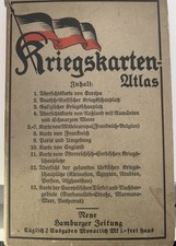 Karty wojenne-Atlas 1914/15 KOMPLETNY 13 KART 1. Gea z wojny światowej rzadka
