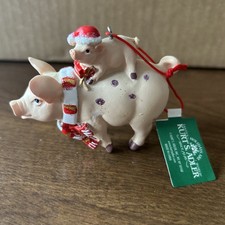 Kurt S. Adler Pig and Piglet Resin Ornament for Christmas Tree