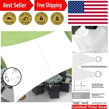 Classy Waterproof White Sun Shade Sail 10'x13' – Ideal for Patios & Gardens