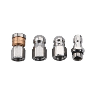 1/4 inch Connector Sewer Jetter Nozzle Drain Cleaning Hose Tip Quick Connect
