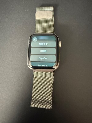 Apple Watch Series 4 44 mm Stainless Steel Case w/Milanese Loop  