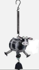 2 Cow Garden Decors Wind Chime & Bouncy Metal By Sunset Vista Designs