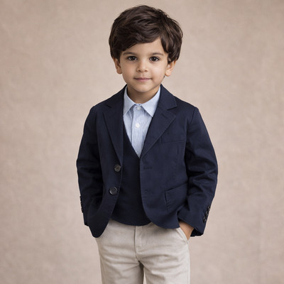 Gucci Boys Cotton Blazer Size 5 (boys) blue cotton authentic
