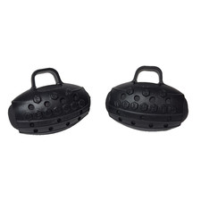 Egg Weights 1 LB Each Handheld Yoga Gym Run Weight Black with Grips Set of 2