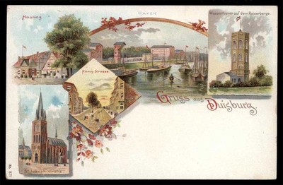 original postcard greeting from Duisburg.