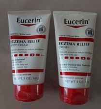 Lot 2 Eucerin Eczema- Prone Skin Eczema Relief Body Cream 5oz./141g