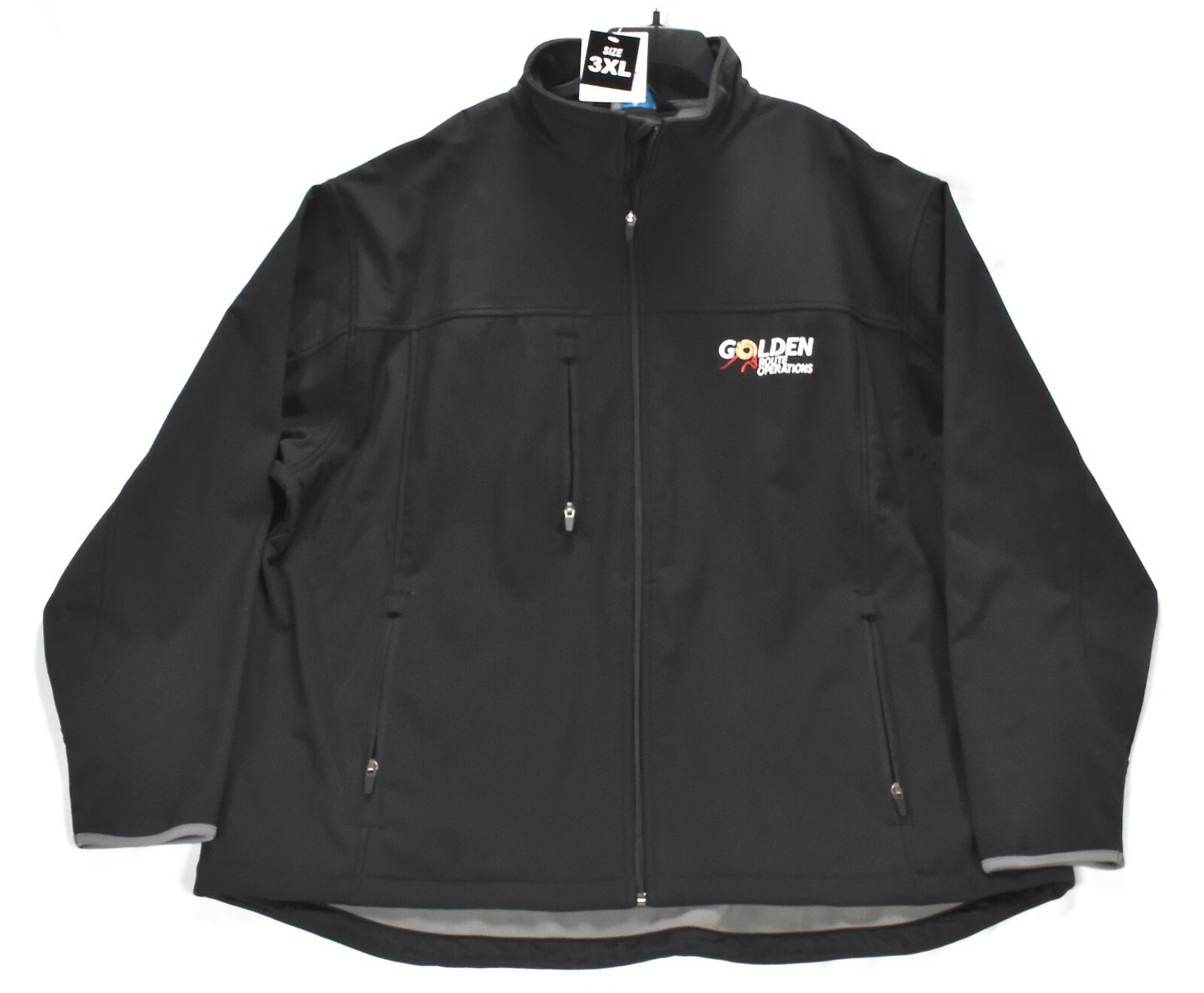 Soft Shell Jacket TRI MOUNTAIN 6400 FLIGHT Water & Wind Resist Zip 3XL Black NWT