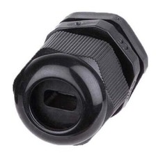 20mm M20 IP68 Flat Cable Black Nylon Compression Glands & Locknuts 1.5mm 2.5mm